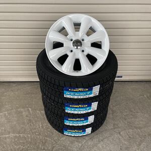 ララパームKC-8◆新品スタッドレスグッドイヤーアイスナビ7◆155/65R14◆NBOXタントムーヴワゴンRラパンアルトトコットスペーシアホワイト