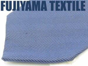 OB 217 フジヤマテキスタイル ふじやま織 FUJIYAMA TEXTILE ネクタイ 紺色系 無地 ストライプ柄 ジャガード