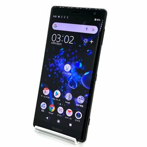 ジャンク Xperia XZ2 SOV37 リキッドブラック au SIMロック解除済み 白ロム スマホ本体 送料無料 T13