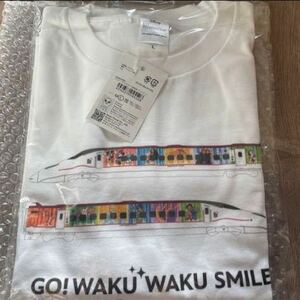 新品　ディズニー　新幹線　JR九州　Tシャツ　GO WAKU WAKU SMILE L