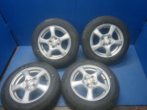 ★(*'ー')★ VIOLENTO 14インチ アルミ ホイール+タイヤセット 14×5.5J 4穴 PCD100 165/70R14 ダンロップ エナセーブ