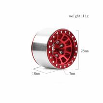 1インチ高精度金属ビードロック アルミホイール ラジコン 1/18 1/24 クローラー RC TRAXXAS TRX4M axial SCX24 FMS FCX18 FCX24 パーツ_画像4