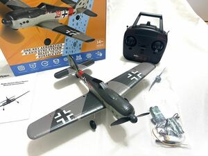 バッテリー3本 モード1送信機 ドイツFW190 戦闘機 Futaba S-FHSS OpenTX 対応 ジャイロ RCラジコン電動ミニ飛行機 RTF Volantex 低電圧警告