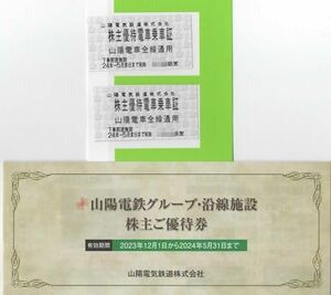 【2024/5/31まで】100株セット 山陽電鉄 株主優待乗車証 全線切符2枚+優待冊子一冊