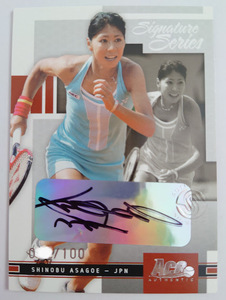 浅越しのぶ 直筆サインカード TENNIS 2005 ACE AUTHENTIC SIGNATURE SERIES SHINOBU ASAGOE AUTO AUTOGRAPH グランドスラム ベスト8 