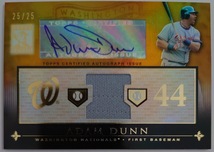 25枚限定 ラストナンバー アダム・ダン 直筆サイン ADAM DUNN Auto 2010 TOPPS TRIBUTE JERSEY AUTOGRAPH MEMORABILLIA SIGNATURE MLB_画像1