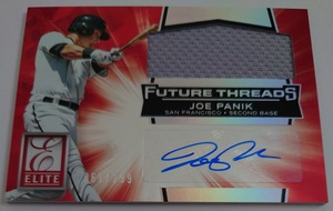 ジョー・パニック 直筆サインカード JOE PANIK Auto 2015 PANINI ELITE FUTURE THREADS JERSEY AUTOGRAPH 直筆サイン トレカ