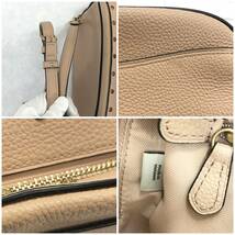 443【1円～】COACH コーチ レザーカメラバッグ クリスタルリベット付き ショルダーバッグ カバン レディース _画像8