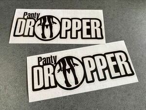 送料無料♪ Panty dropper ステッカー 【黒色】中サイズ お得2枚セット ※カラー変更可能！ JDM USDM US BMX アメ車