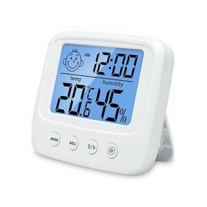 デジタル温湿度計 温湿度計 デジタル時計 温度計 湿度計 アラーム時計 卓上 壁掛け ((S