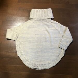 美品／BEAMS HEART ビームスハート／タートルネック　ニットセーター　ビッグシルエット　ベージュ　フリーサイズ