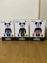 送料無料　100% 400% BE＠RBRICK bape mickey MEDICOMTOY 正規品　disney mickey ディズニー　ミッキーマウス　ミッキーape kaws_画像1