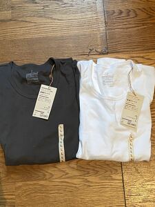 無印良品 ストレッチ 長袖tシャツ L 2枚