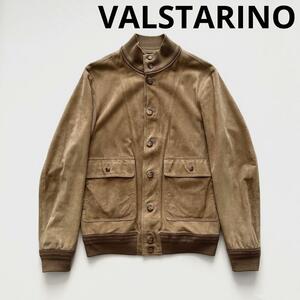 VALSTARINO バルスタリーノ ゴートスエード スタンドカラーブルゾン 44 キャメル ブラウン ヴァルスター ヴァルスタリーノ レザー 国内正規