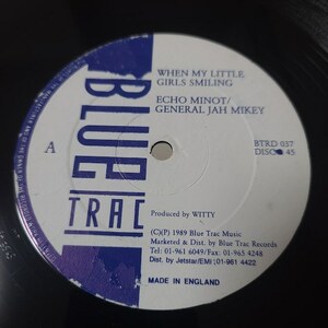 ★When My Little Girl Is Smileオケ②★ Echo Minott & General Jah Mikey / Lyrical - Jamaican Girl　// Blue Trac 12inch / 早口