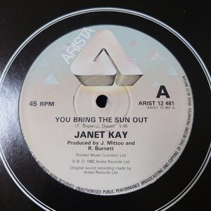 Janet Kay - You Bring The Sun Out / Jackie Mittoo - Jackie's Rockers // Arista 12inch / Lovers Rock