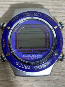 SEIKO セイコー SCUBA スキューバ AIR DIVER'S エアダイバーズ 200M S800-0010 腕時計 メンズ腕時計 デジタル クォーツ 不動 フェイスのみ