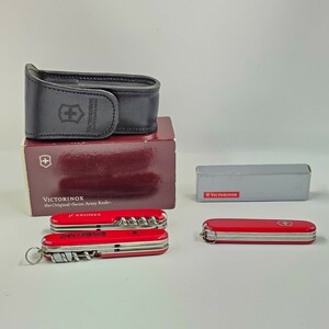 【10M39】 1円スタート VICTORINOX 3点セット ビクトリノックス アーミーナイフ スイス KRONES 旅道具 マルチツール アウトドア用品