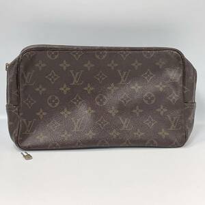 【11A23】1円スタートLOUIS VUITTON / 841 ヴィトン トゥルーストワレット 28 モノグラム セカンドバック クラッチバッグ ポーチ 茶色