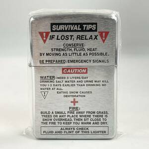 【11N44】 1円スタート ZIPPO / J X SURVIVAL TIPS ジッポー サバイバル ティップス シルバーカラー オイルライター 喫煙具