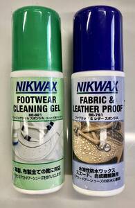 NIKWAX FABRIC & LEATHER PROOF ＋　NIKWAX FOOTWEAR CLEANING GEL 　２本セット