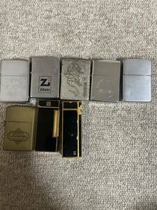 ZIPPO ジッポー ５個Cartier ジパンシーLANCELオイルライター ガスライタージャンク品