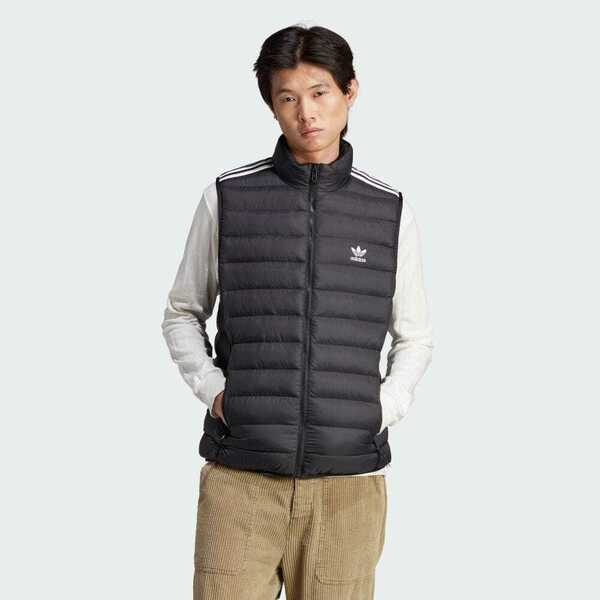 パデッド スタンドカラー パファーベスト 通勤通学 ストリート メンズ MENS EA053 HZ0686 STAND−COLLAR PUFFER VEST BLACK M