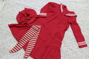  dealer made SD common use ~SDGr young lady size red sailor dress set one part with defect 