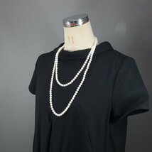 TASAKI タサキ ロングパールネックレス 真珠 パール 130cm 185粒 6.5-7.0mm SV 金具 レディース アクセサリー ネックレス 「14177」_画像9