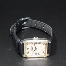 LONGINES ロンジン ローマンダイヤル 手巻き SS/革 アンティーク レクタングル スクエア USED品 レディース 腕時計 「22781」_画像5