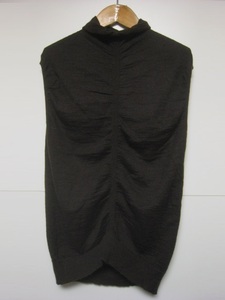 * COMME CA DU MODE Comme Ca Du Mode no sleeve ta-toru neck knitted pull over moheya.SIZE:9 BRN */ postage 185 jpy ~