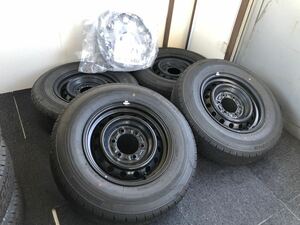 新車外し 200系 ハイエース 195/80R15 LT ブリジストン エコピア 純正タイヤ スチールホイール セット レジアスエース 群馬 前橋　19