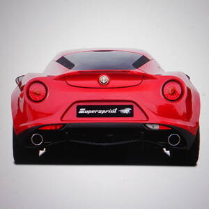 ** super Sprint genuine products Alpha Romeo 4C|4C Spider rear muffler A000-388 A006-383 vehicle inspection "shaken" non-correspondence ⑪*