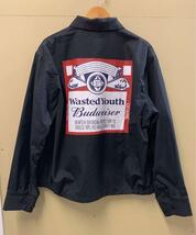 XLサイズ Wasted Youth Budweiser Drizzler Jacket Black 新品 ウェイステッドユース バドワイザー ドリズラー ジャケット 黒 VERDY P128_画像1