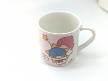 リトルツインスターズ キキララ サンリオ 2007 マグカップ 陶器製　未使用品　元箱はありません_画像2