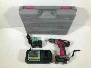 HITACHI 日立 電動ドライバーセット DS12DM ドライバー バッテリー 充電器 ケース 電動工具 大工道具 DIY ケース付き 使用感あり ユーズド