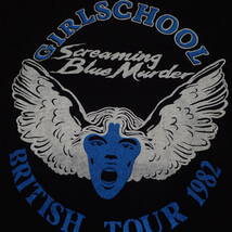 ■ 80s Girlschool Vintage T-shirt ■ ガールスクール ヴィンテージ Tシャツ 当時物 本物 バンドT ロックT _画像1