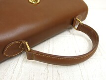 TRUSSARDI トラサルディ◆PVC カーフ レザー 本革◆2way ハンド ショルダー バッグ◆ブラック ブラウン ゴールド金具◆超美品◆N6829_画像3