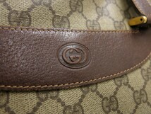 GUCCI オールド グッチ◆GGスプリーム◆PVC カーフ レザー 本革◆トート バッグ◆ベージュ G金具◆ヴィンテージ◆肩掛け◆N6840_画像7