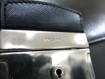 ■PRADA プラダ■メンズ■サフィアーノ レザー 本革■ビジネス バッグ ブリーフケース■黒 SV金具■イタリア製■ヴィンテージ■D11511_画像10