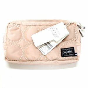 minaperhonen × PORTER mina perhonen Porter tambourine pouch pink beige 