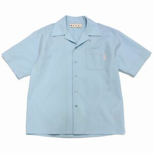 MARNI Marni 23SS tropical wool open color bo- ring shirt 48 blue 