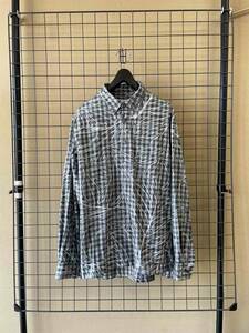 美品 MADE IN JAPAN【FOREST CLOUD/フォレストクラウド】Half Button Pullover Print Shirt ハーフボタン プルオーバー プリントシャツ