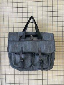 【Scye × TO&CO/サイ×トゥーアンドコー】Stripe Wool Tote Bag ストライプ ウール トートバッグ ビジネス ブリーフケース 