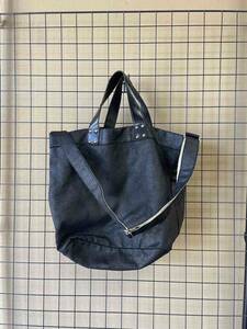 【tricot COMME des GARCONS/トリココムデギャルソン】2way Tote Bag BLACK MADE IN JAPAN トートバッグ ショルダーバッグ コーティング