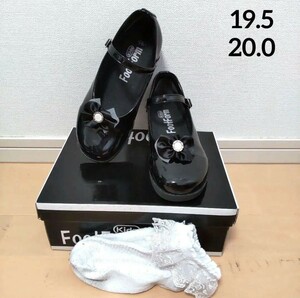 女の子◆フォーマルシューズ黒　2way　19.5センチ20.0センチ　オマケ付き　パンプス