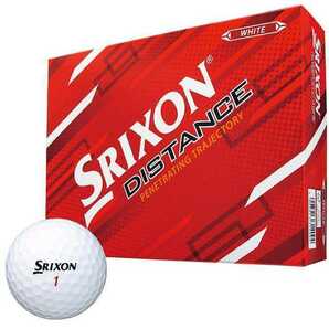 【新品】SRIXON(スリクソン) ゴルフボール 白 1ダース(12球入り) DISTANCE 2022年モデル ゴルフウェア 2310-0129 ゴルフボールの画像1