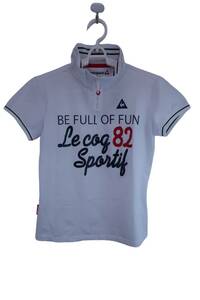 【美品】le coq sportif(ルコックスポルティフ) ハーフジップアップシャツ 白 レディース M QGL2558 ゴルフウェア 2311-0019 中古