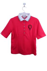 【美品】LANVIN(ランバン) ポロシャツ 赤 レディース 40 VLI153104 ゴルフウェア 2311-0067 中古