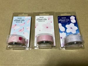 文具女子博bande マスキングロールステッカー 桜の花びら 3種 舞 咲 宵 マステ マスキングテープ ピンク系 2023 大阪